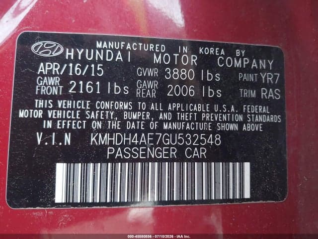 2016 HYUNDAI ELANTRA SE 9