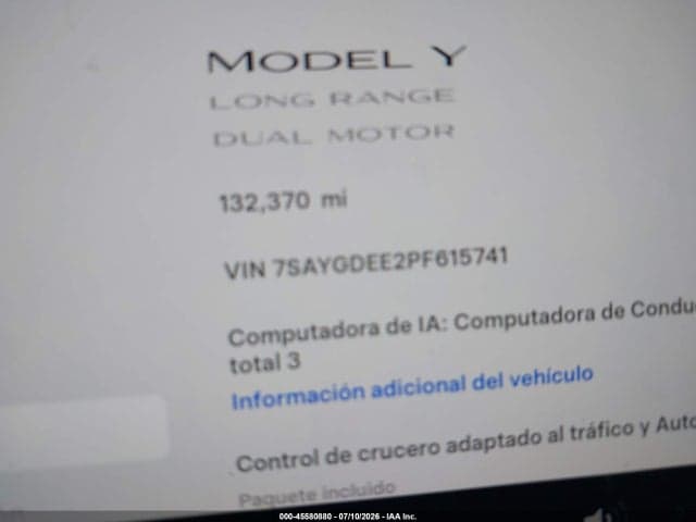 2023 TESLA MODEL Y AWD/LONG RANGE DUAL MOTOR ALL-WHEEL DRIVE 7