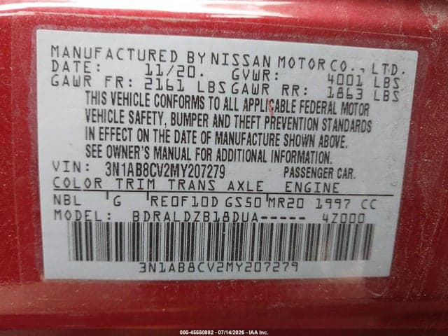 2021 NISSAN SENTRA SV XTRONIC CVT 9