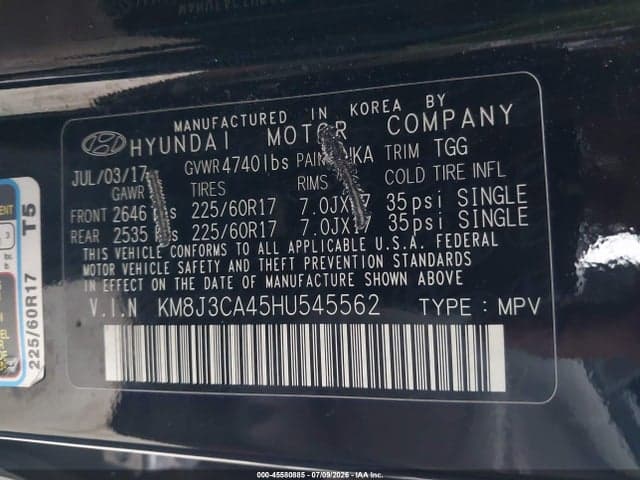 2017 HYUNDAI TUCSON SE 9
