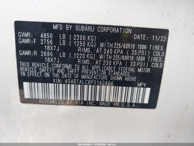 2023 SUBARU OUTBACK ONYX EDITION 9