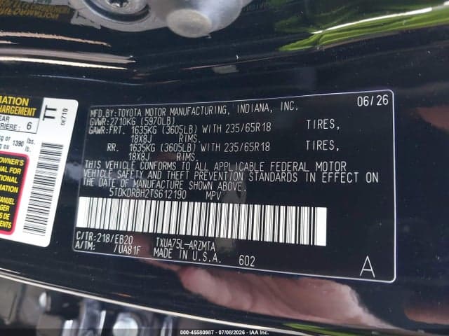 2026 TOYOTA HIGHLANDER XLE 9