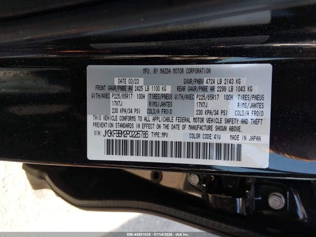 2023 MAZDA CX-5 2.5 S SELECT 9