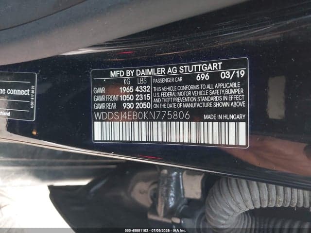 2019 MERCEDES-BENZ CLA 250 9