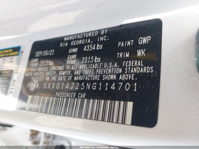 2022 KIA K5 LXS 9