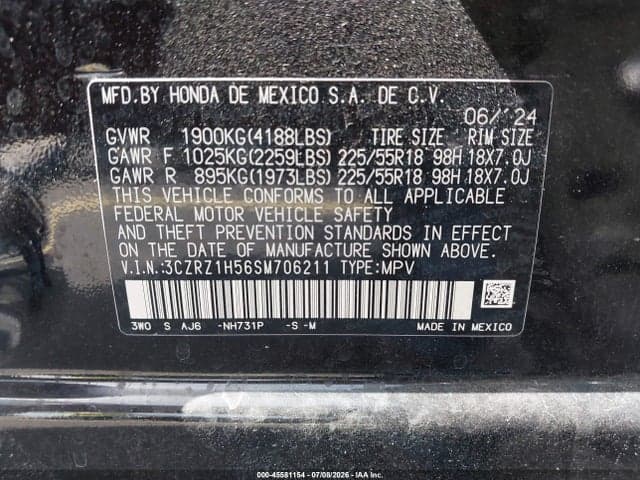 2025 HONDA HR-V 2WD SPORT 9