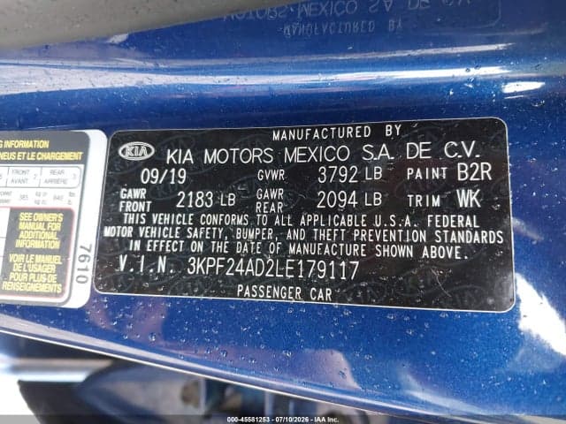 2020 KIA FORTE LXS 9