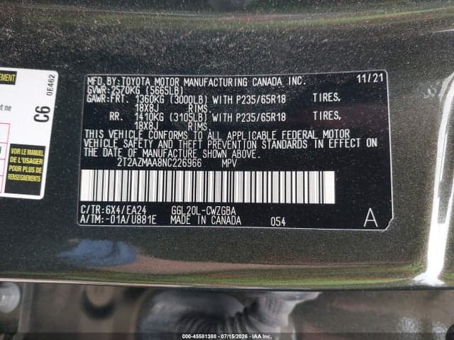 2022 LEXUS RX 350 9