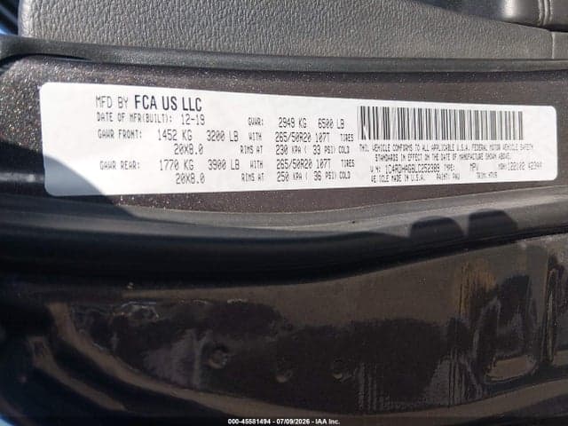 2020 DODGE DURANGO SXT PLUS RWD 9