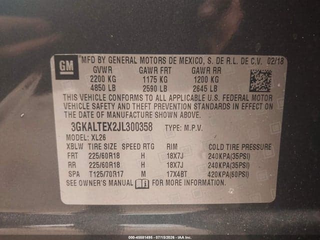 2018 GMC TERRAIN SLE 9