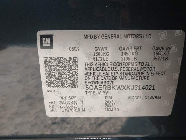2019 BUICK ENCLAVE FWD ESSENCE 9