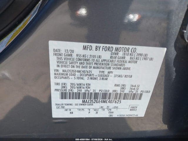 2021 FORD ECOSPORT SE 9