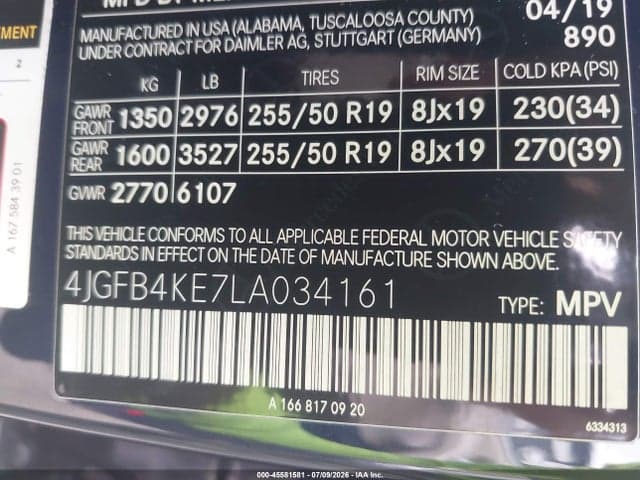 2020 MERCEDES-BENZ GLE 350 4MATIC 9