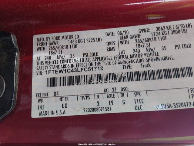 2020 FORD F-150 XLT 9