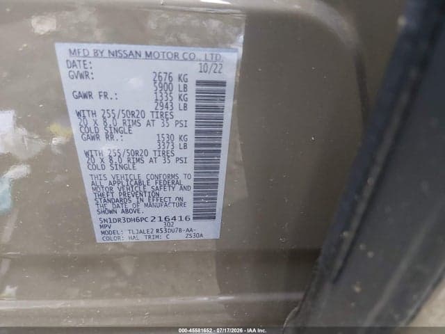 2023 NISSAN PATHFINDER PLATINUM FWD 9