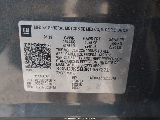 2019 CHEVROLET TRAX LS 9