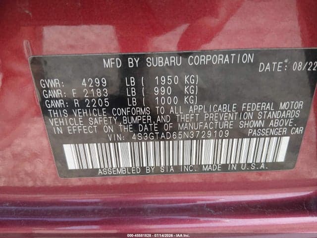 2022 SUBARU IMPREZA PREMIUM 5-DOOR 9