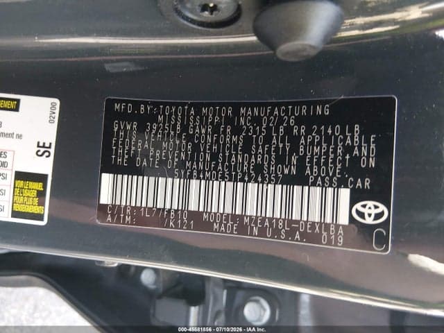2026 TOYOTA COROLLA LE 9