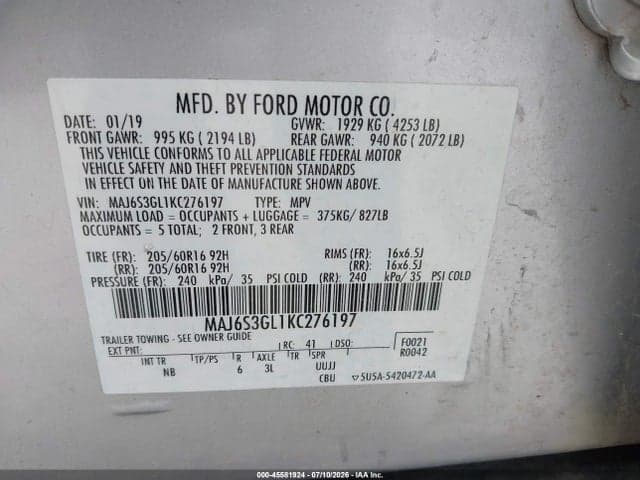 2019 FORD ECOSPORT SE 9