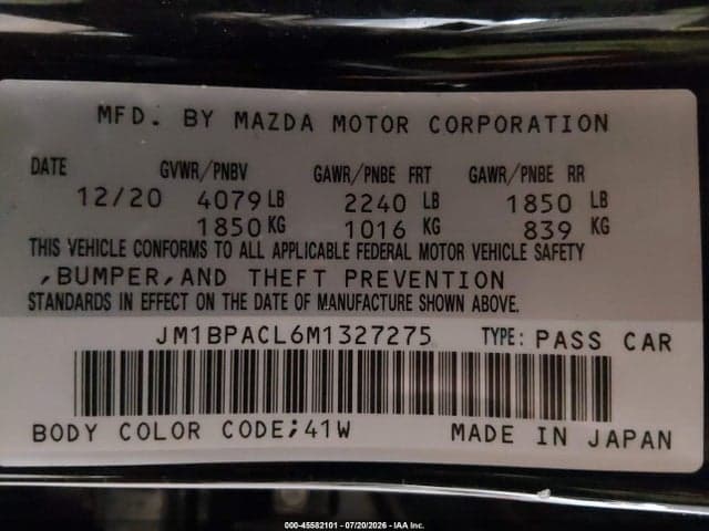 2021 MAZDA MAZDA3 PREFERRED 9