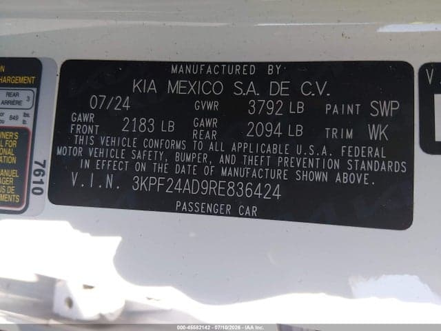 2024 KIA FORTE LXS 9