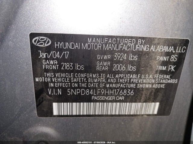 2017 HYUNDAI ELANTRA SE 9
