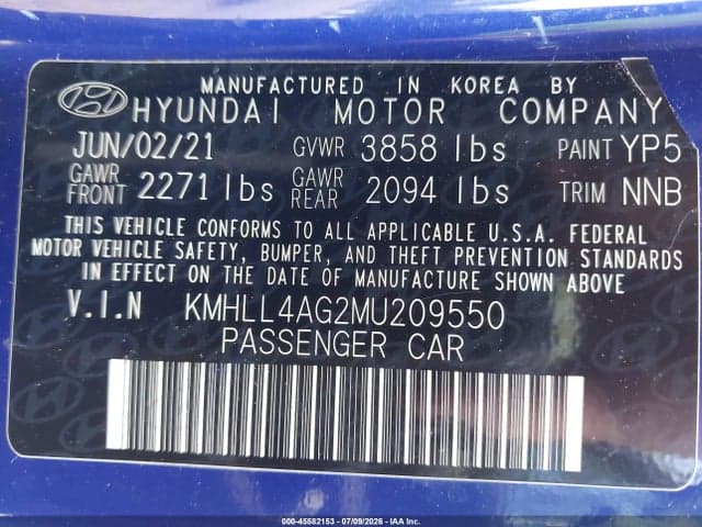 2021 HYUNDAI ELANTRA SE 9
