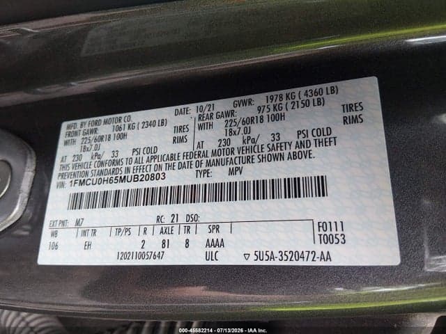 2021 FORD ESCAPE SEL 9
