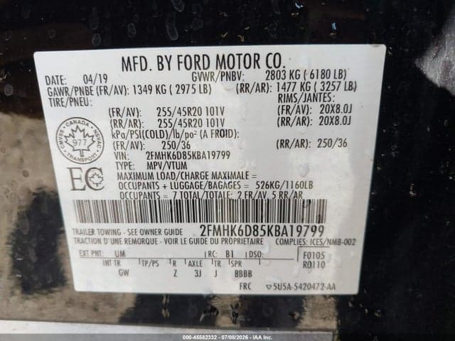 2019 FORD FLEX LIMITED 9