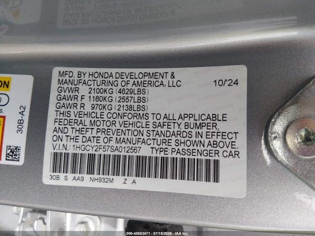 2025 HONDA ACCORD HYBRID SPORT 9