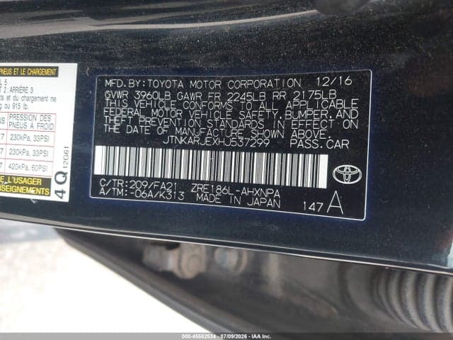 2017 TOYOTA COROLLA IM 9