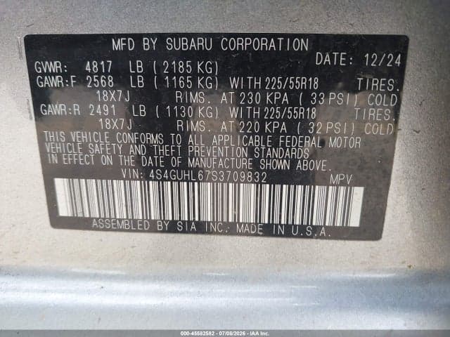 2025 SUBARU CROSSTREK LIMITED 9