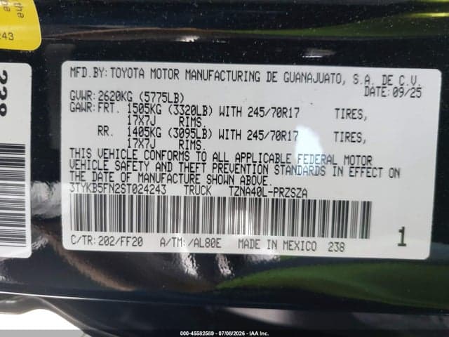 2025 TOYOTA TACOMA SR5 9
