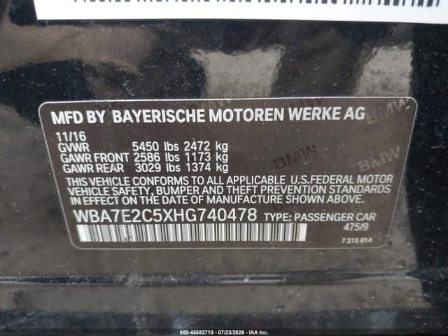 2017 BMW 740I 9