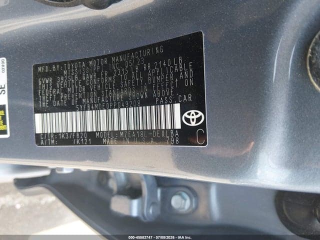 2023 TOYOTA COROLLA LE 9