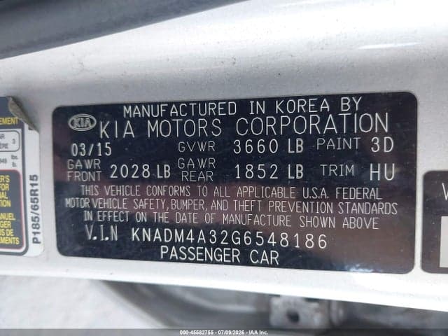 2016 KIA RIO LX 9