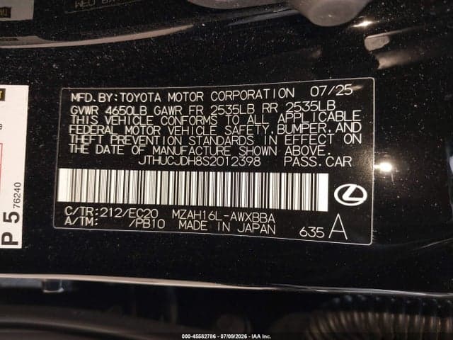 2025 LEXUS UX 300H PREMIUM 9