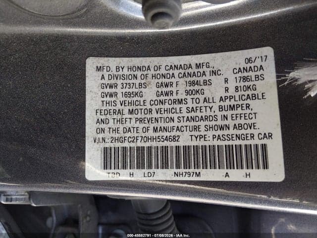 2017 HONDA CIVIC EX 9