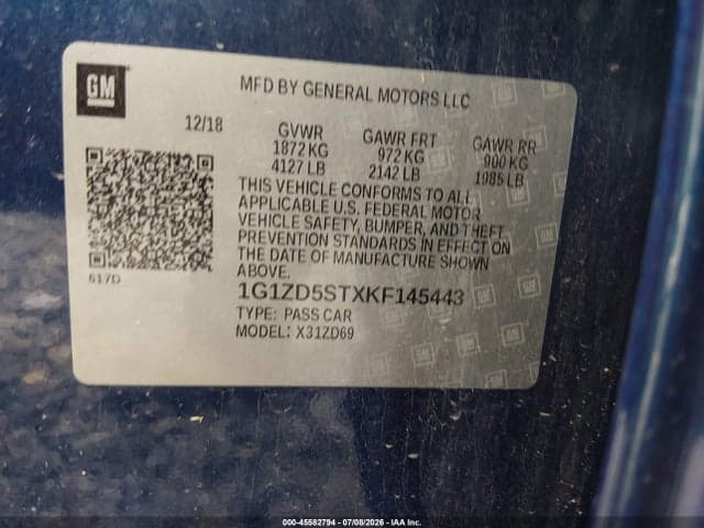 2019 CHEVROLET MALIBU LT 9