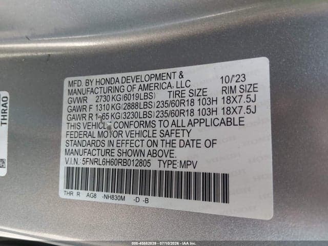 2024 HONDA ODYSSEY EX-L 9