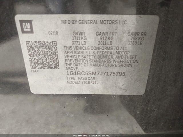 2018 CHEVROLET CRUZE LS AUTO 9