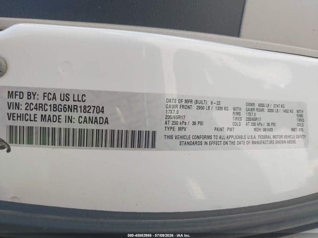 2022 CHRYSLER PACIFICA TOURING L 9