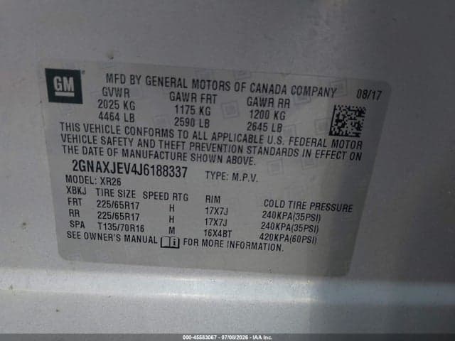 2018 CHEVROLET EQUINOX LT 9