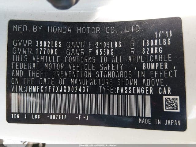 2018 HONDA CIVIC EX-L 9