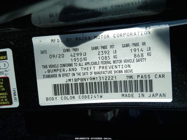 2021 MAZDA MAZDA3 2.5 TURBO PREMIUM PLUS 9
