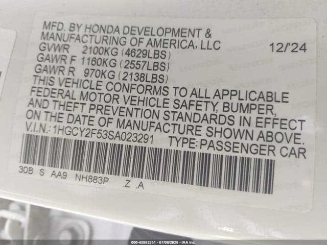 2025 HONDA ACCORD HYBRID SPORT 9