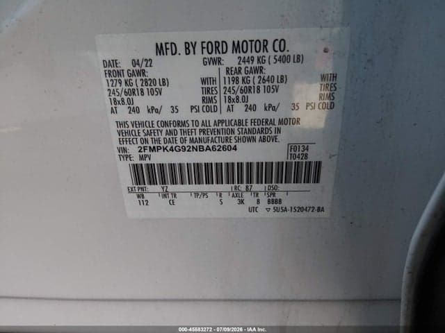 2022 FORD EDGE SE 9