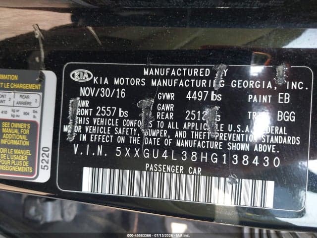 2017 KIA OPTIMA EX 9
