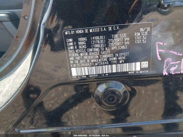 2020 HONDA HR-V AWD LX 9