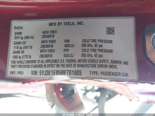2024 TESLA MODEL 3 LONG RANGE DUAL MOTOR ALL-WHEEL DRIVE 9